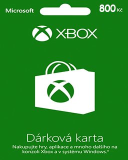 Microsoft Xbox live Dárková karta 800 kč krabice
