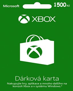 Microsoft Xbox live Dárková karta 1500 kč krabice
