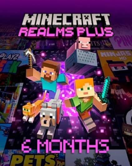 Minecraft Realms Plus 6 měsíců