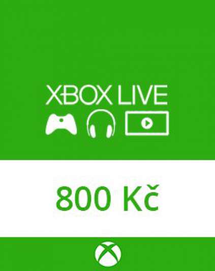 Microsoft Xbox live Dárková karta 800 kč