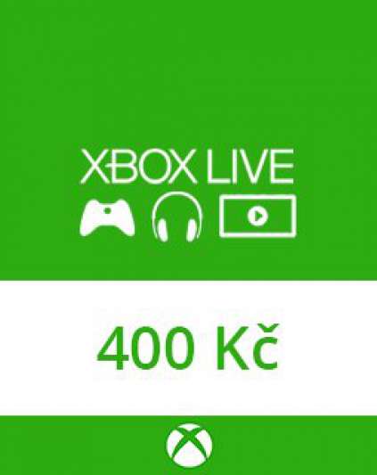 Microsoft Xbox live Dárková karta 400 kč