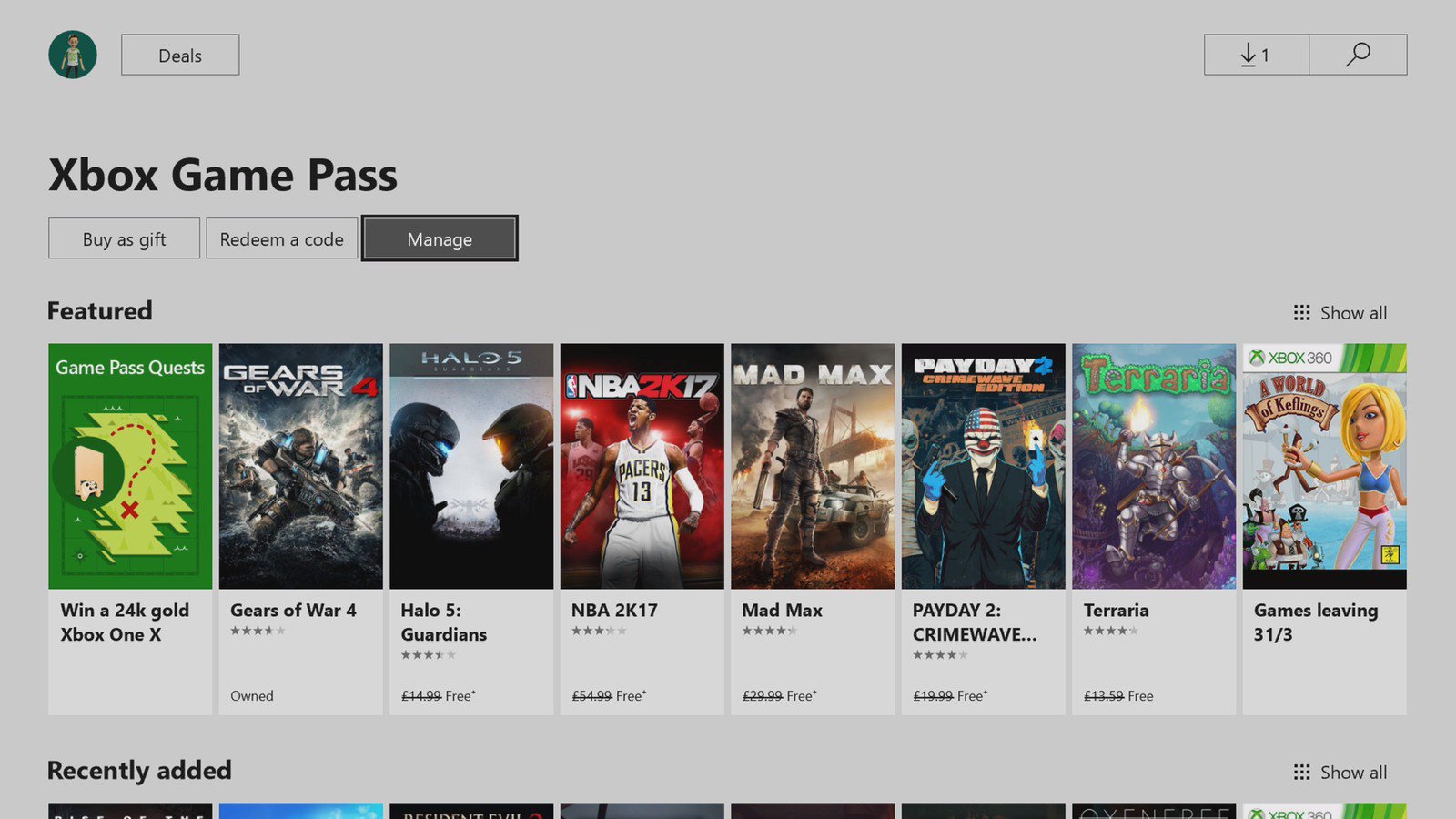 Xbox Game Pass Trial 1 měsíc 4