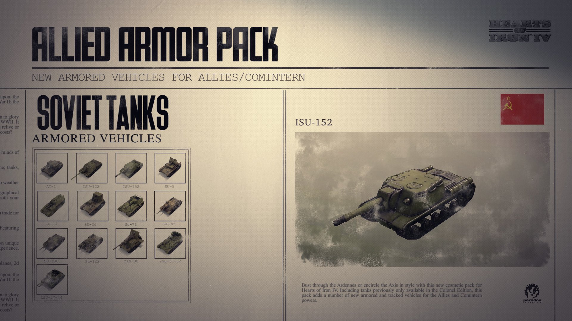 Hearts of Iron IV Allied Armor Pack 2