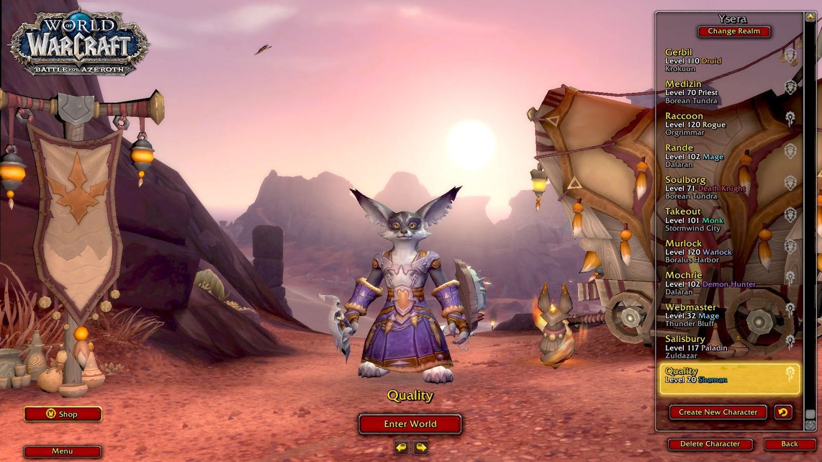 World of Warcraft Shadowlands Level Character Boost 3