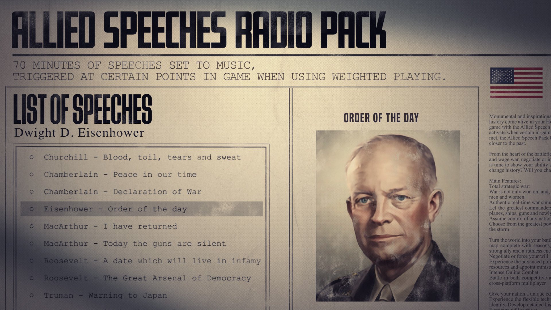 Hearts of Iron IV Allied Speeches Pack 3