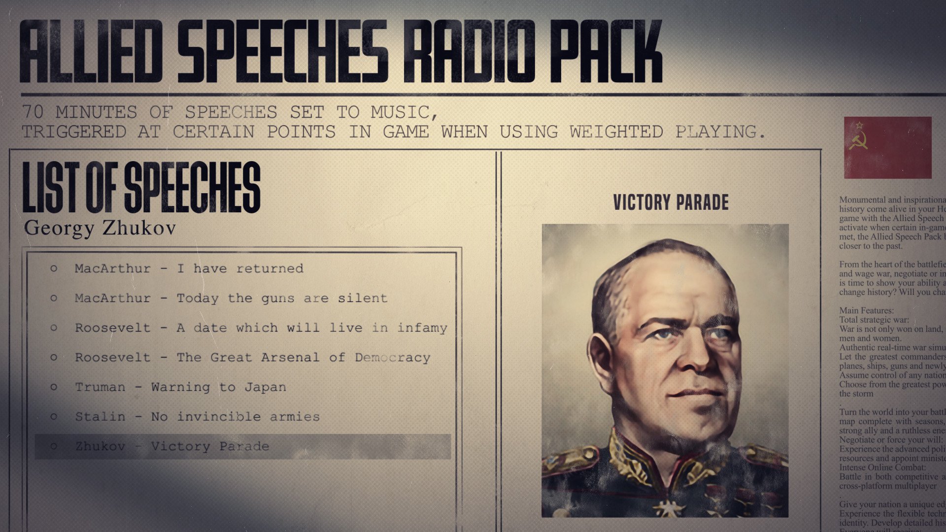 Hearts of Iron IV Allied Speeches Pack 8